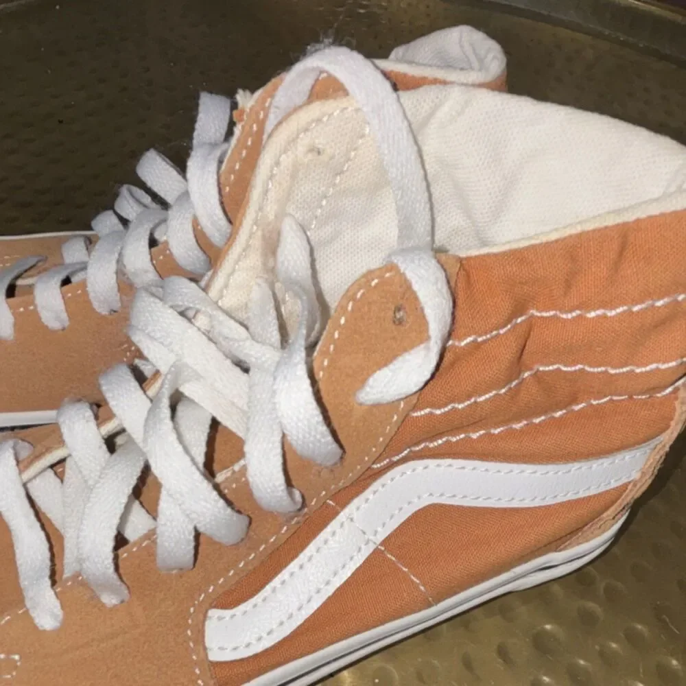 VANS Sk8-Hi Tan & White Canvas Suede High Top Lace-Up Sneakers Men’s - Picture 9 of 10